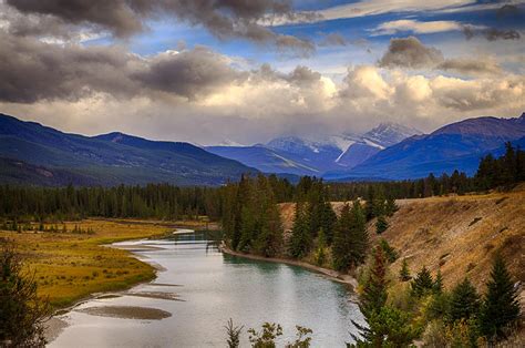The Athabasca River At Jasper National Park Photograph By