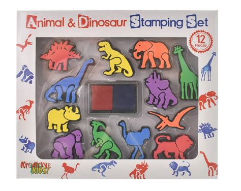 12pc Large Animal And Dinosaur Stamping Set T Giant