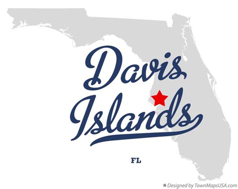Map Of Davis Islands Fl Florida
