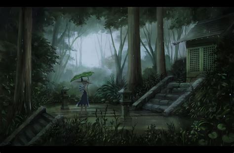 Anime Rain Scenery Wallpapers Top Free Anime Rain