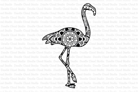 Flamingo Mandala Svg Cut Files Flamingo Mandala Clipart By Doodle