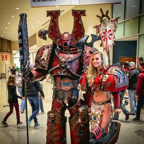 Self Chaos Space Marine With Krystle Starr Cosplay