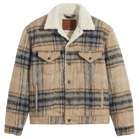 Levis Vintage Fit 70s Hairy Check Sherpa Trucker Jacket