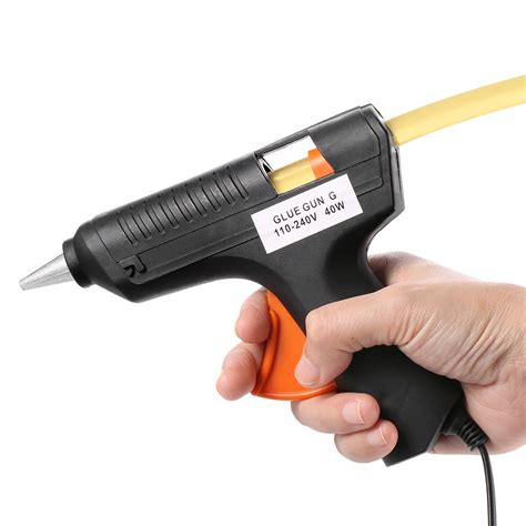 buy 110 240v 40w eu plug hot melt glue gun with 5pcs glue stick industrial mini