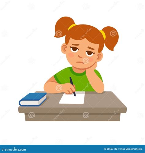 Doing Homework Cartoon 250 Cartoon Girl Doing Homework Illustrations And Vectors Are Available