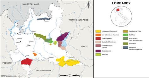 Italy Map Of Vineyards Wine Regions