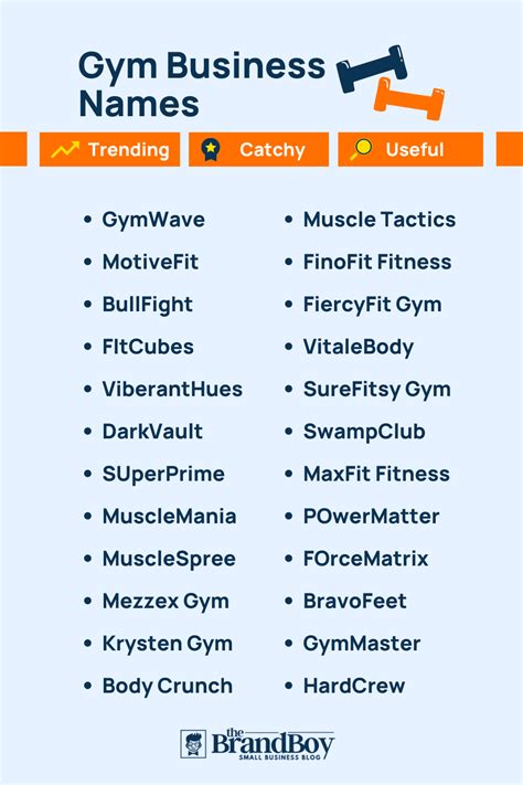 1565 Gym Name Ideas Generator Guide The Common Ground Network