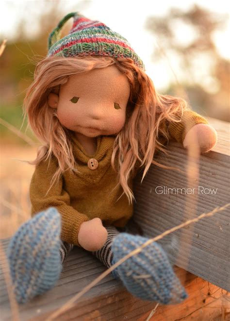 14 Natural Fiber Waldorf Inspired Cloth Art Doll By Glimmer Row Art