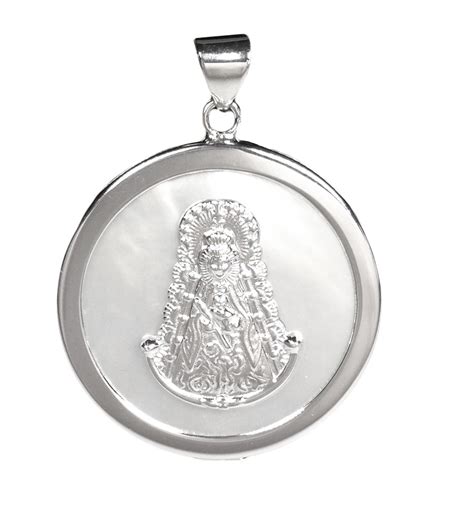 medalla, virgen del rocio, plata, rodiada, joyeria, reina, precio especial