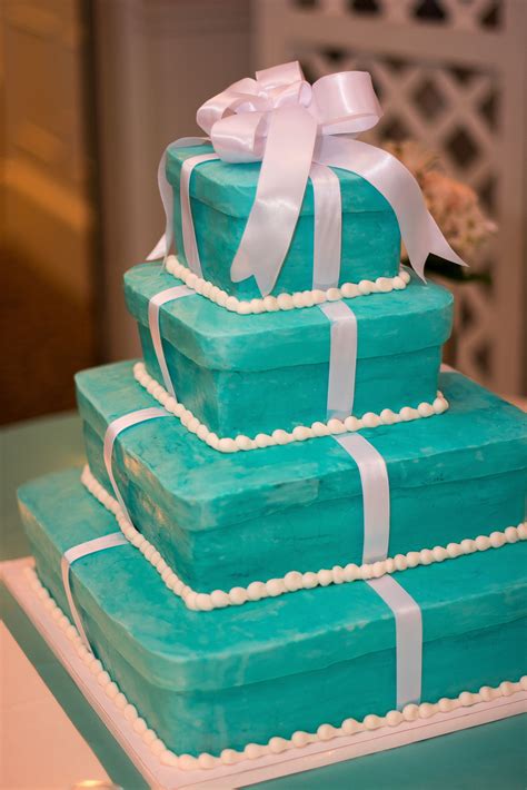 The Tiffany Wedding Cake It Resembled Four Stacked Tiffany Blue Boxes Read More On My Blog