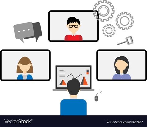 Teleconference Royalty Free Vector Image Vectorstock