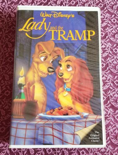 Disney Lady And The Tramp Vhs Black Diamond Classic Red Label Edition