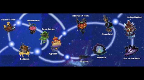 Kingdom Hearts World Map Map Of The Usa With State Names