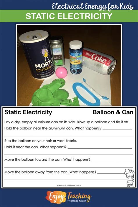 Teaching Static Electricity Activities For Kids In Fourth Grade