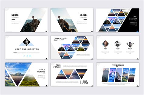 Grab your audience's attention and get them excited by using a creative presentation template. Mountain - Creative Presentation