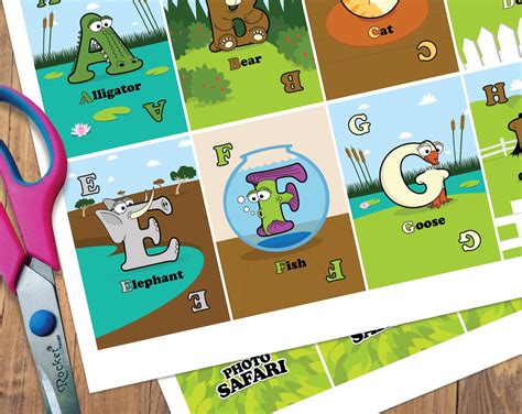 Alphabetimals™ Animal Abc Game Cards A Z Print And Cut Cards Etsy