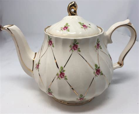 Gorgeous Teapot Vintage Sadler England Fine China Tea Pot Teapot 3632