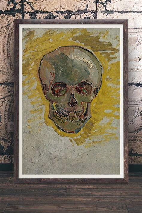 Skull Ver 2 Painting By Vincent Van Gogh Vintage Wall Art Poster