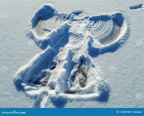 Snow Angel In The Snow Stock Image Image Of Nature 173201969