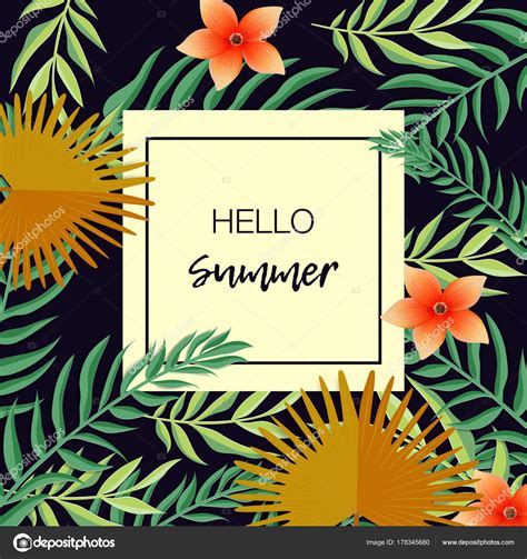 Purchase this product now and earn 23 points! Summer Vector Design Wallpaper Greeting Card Flyer Palm ...