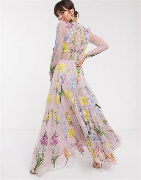 Asos Edition Garden Floral Embroidered Maxi Dress Asos Maxi Dress