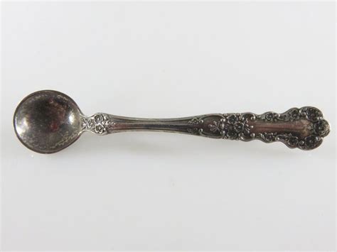 Vintage Gorham Buttercup Sterling Salt Cellar Spoon Brooch 2 34