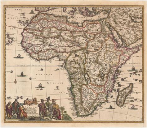 Totius Africae Accuratissima Tabula Denuo Correcte By Wit Ca 1689
