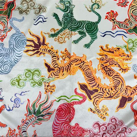 Hamilton Fabric Tibetan Tiger Natural Fabric