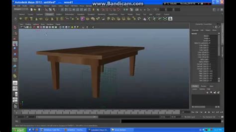 Modeling A Simple Table Maya 2012 Youtube