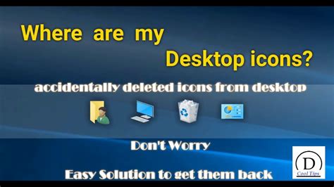 Easily Restore Missing Windows Desktop Icons Youtube