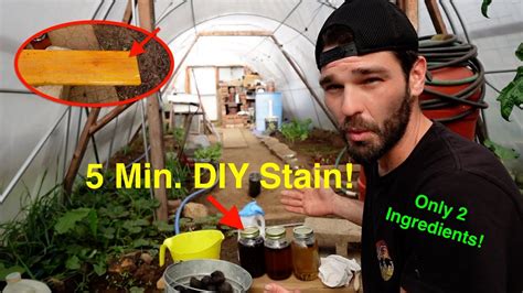 Diy 5 Minute Walnut Stain In The Greenhouse Cheap And Easy Diy Anyone