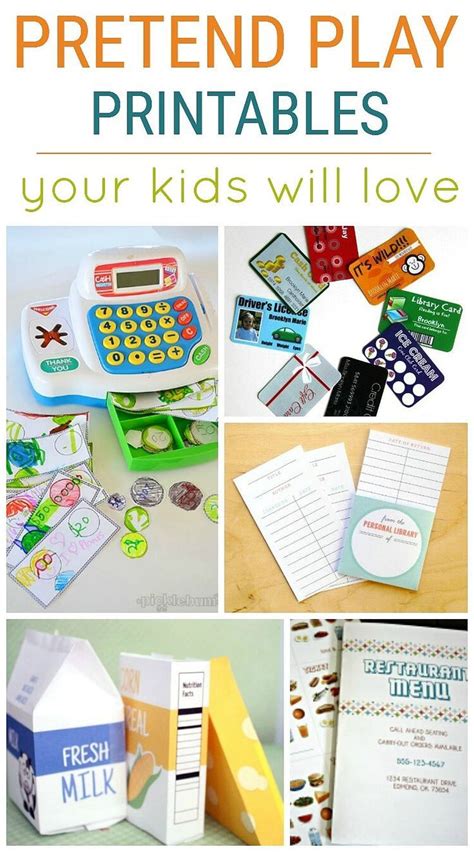 20 Pretend Play Printables Your Children Will Love Mrs Karles