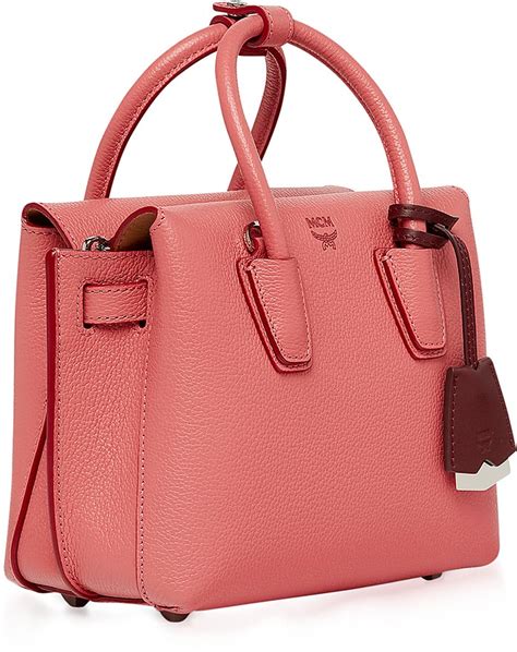 Mcm Milla Coral Pink Park Avenue Leather Mini Tote At Forzieri