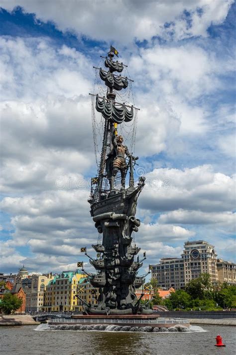 Monument To Peter The Great In Moscow Editorial Stock Image Image Of