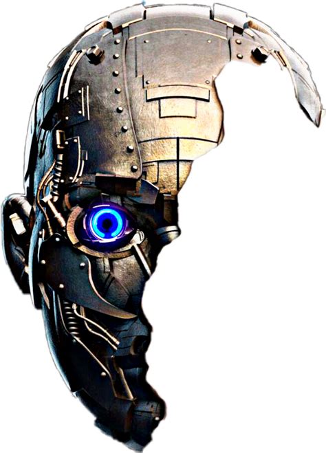 Download Robot Halfmask Halfside Mask Sticker Alexassticker Picsart