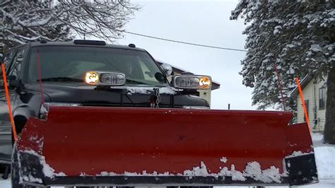 Duramax Dually Plowing Snow With Western Pro Plow Youtube