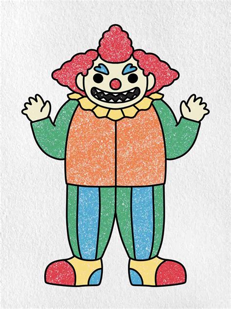 How To Draw A Scary Clown Helloartsy