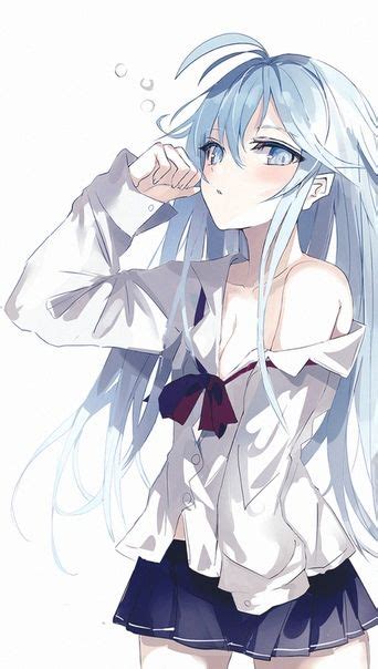 sexy anime girl with blue hair ibikini cyou