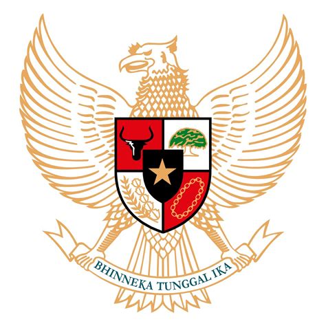Logo Garuda Pancasila Emas Buku Mewarnai Lambang Negara Gambar Sayap