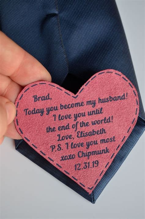 Custom engraved wallet insert, personalized wallet card, mini love note. to my husband on our wedding day in 2020 | Bride and groom ...