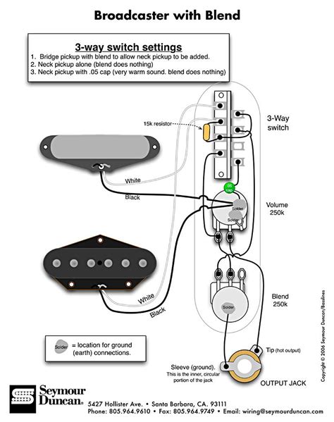 5 way telecaster wiring diagram. Wiring Diagram for Tele with early "Blend" feature. I think that Keith Richards' Telecaster is ...