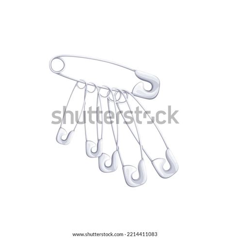 Safety Pins Vector Illustration Cartoon Isolated Stock Vector Royalty