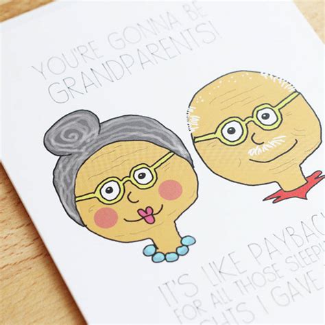 Be sure to include a picture of yourself, your family or your children on the card you give them. 'you're Gonna Be Grandparents' Card By Indie Berries ...