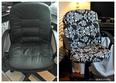I'm going to show you how to turn your junky old chair into a custom, one of a kind piece of furniture. She's crafty: How to recover a boring office chair