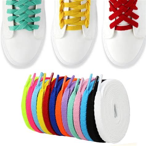 1 Pairs Flat Colorful Shoe Laces Shoelaces Diy For Football Boots