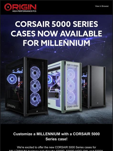 Origin Pc Now Available Corsair 5000 Series Desktop Cases For