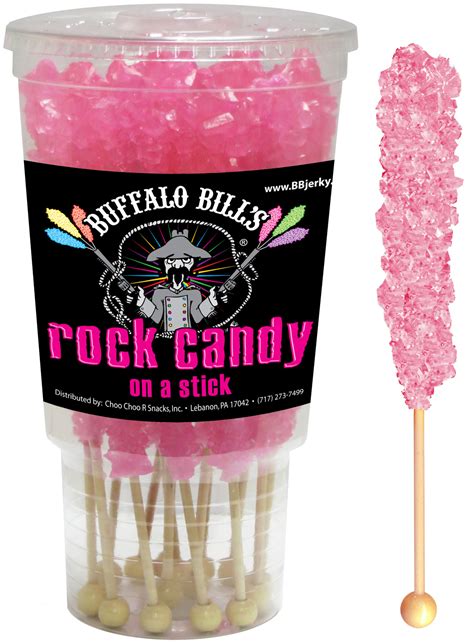 Buffalo Bills Cherry Pink Rock Candy On A Stick 12 Ct Cup Pink Rock