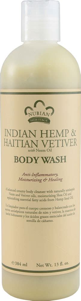 Nubian Heritage Body Wash Indian Hemp And Haitian Vetiver 13 Fl Oz