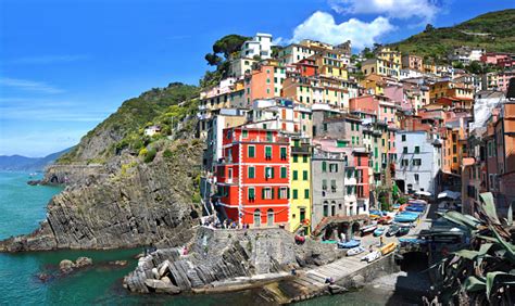 Riomaggiore Fisherman Villageis One Of Five Famous Colorful Villages Of