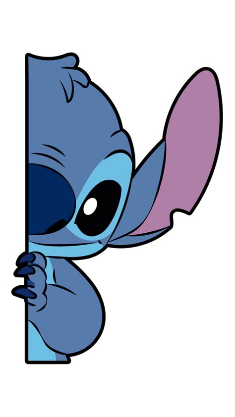 Stitch Watching Sticker Lilo And Stitch Drawings Stitch Drawing